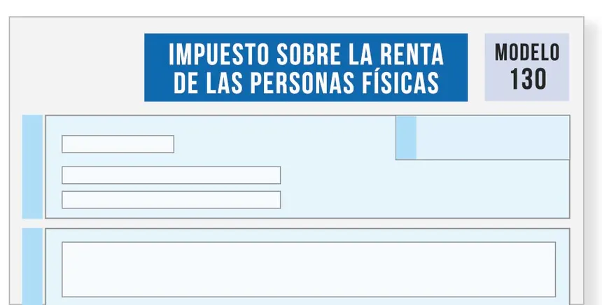 Formulario del modelo 130 con las casillas 01 a 07